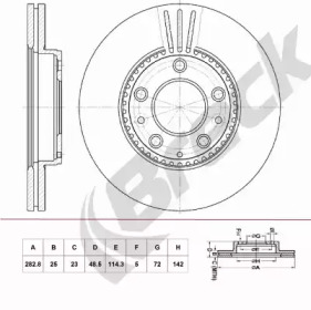 Тормозной диск BRECK BR 403 VA100